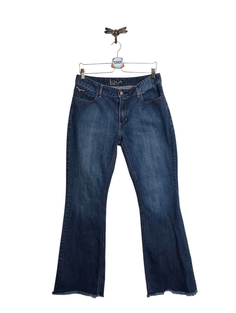 Kimes Ranch Lola Jeans Women's 12/32 Bootcut Flare Raw Fray Hem Made In USA - Picture 4 of 16